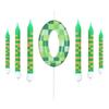 7pcs Green My World Candle Birthday Party Pixel Theme Birthday Party Video Game Party Decoration  0-9 Cake Top Digital Candles