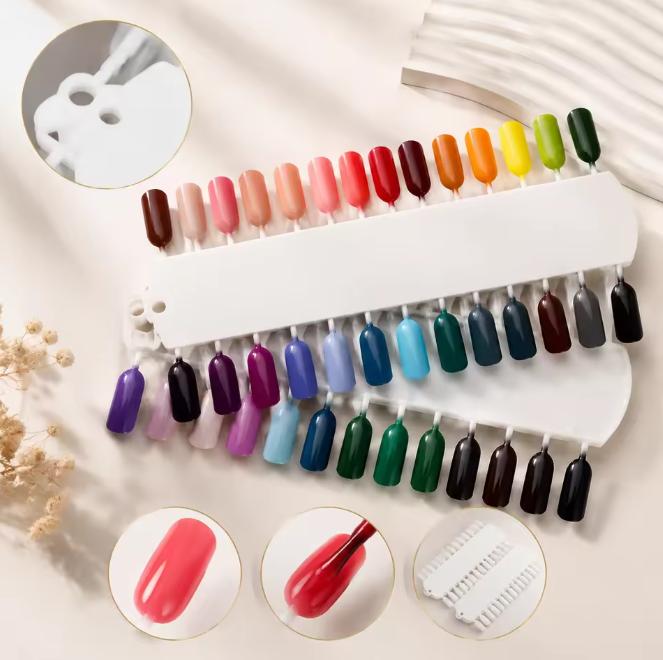 36Pcs/Set Removable Gel Polish False Nail Stickers Nail Art Palette Nail Art Tool Manicure Practice Display Board