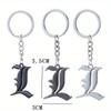 New Women's Accessory Keychain, Men's Double L Black Pendant Keychain, Fashionable Jewelry Keychain Item.