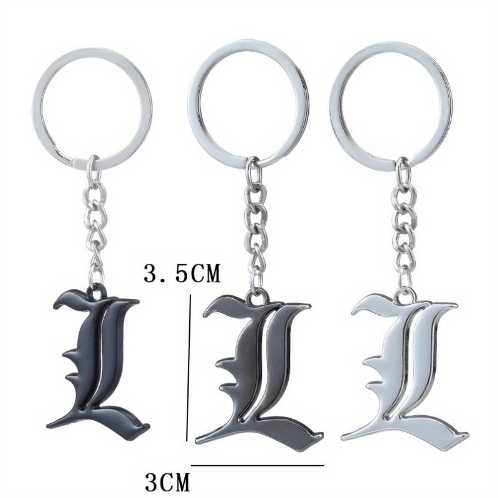 New Women's Accessory Keychain, Men's Double L Black Pendant Keychain, Fashionable Jewelry Keychain Item.