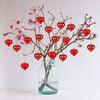 12pcs Valentine's Day Heart Ornaments - 1.77" Electroplated Love Charms for Wedding, Anniversary, Engagement & Family Gatherings