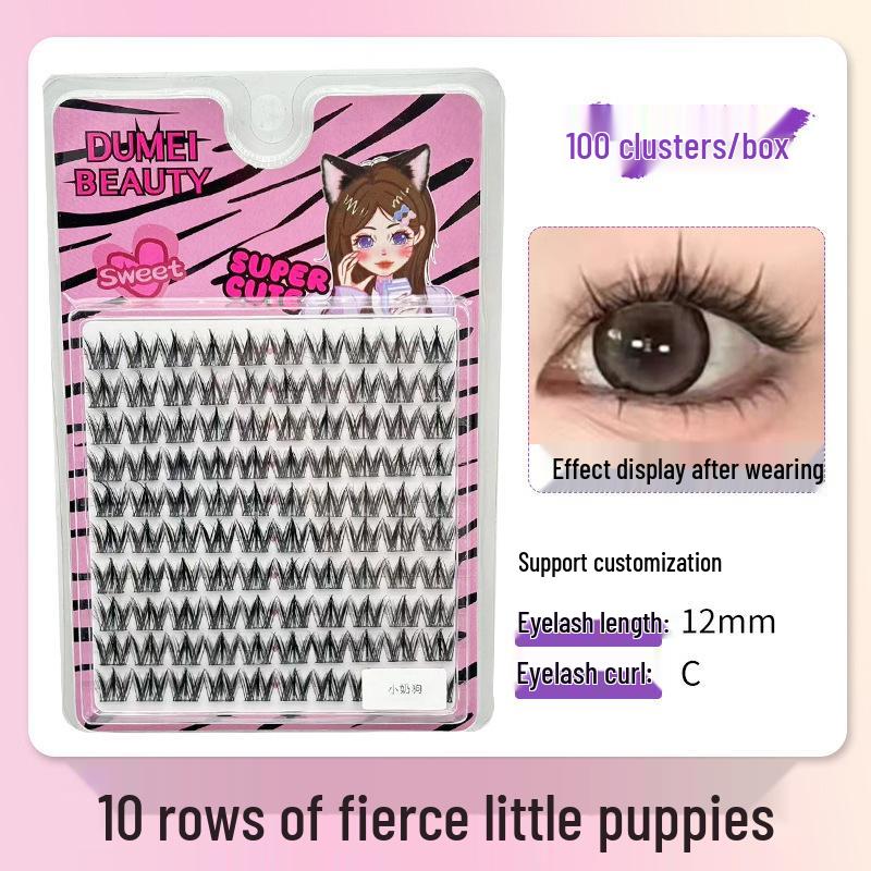 10-Row Autumn Leaf & Sunflower Faux Eyelashes - Flat, Glue-Free