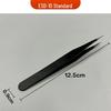 Precision Anti-static Stainless Steel Tweezers Set: Straight Tip, Bent Tip, Thickened, Pointed Tip, Bird's Nest Beauty Tweezers.