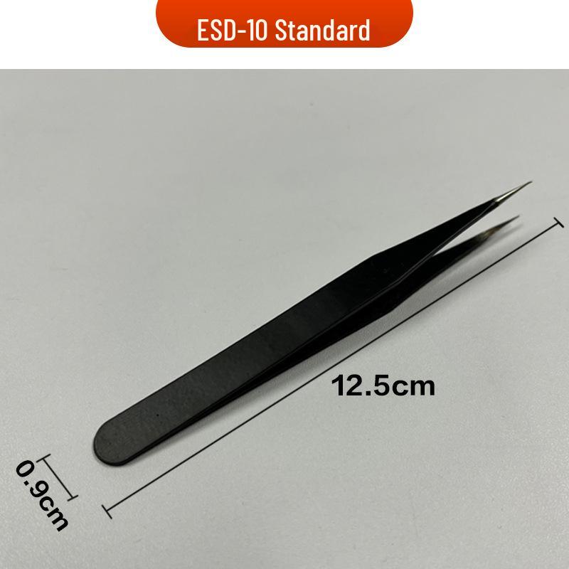 Precision Anti-static Stainless Steel Tweezers Set: Straight Tip, Bent Tip, Thickened, Pointed Tip, Bird's Nest Beauty Tweezers.