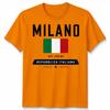 Milano Graphic Unisex Football T Shirt Casual White Soft Cotton Classic Top