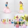 6 stuks Disney Prinsessen Figuren Speelgoed Set Met Aurora En Belle Voor Taart Decoratie