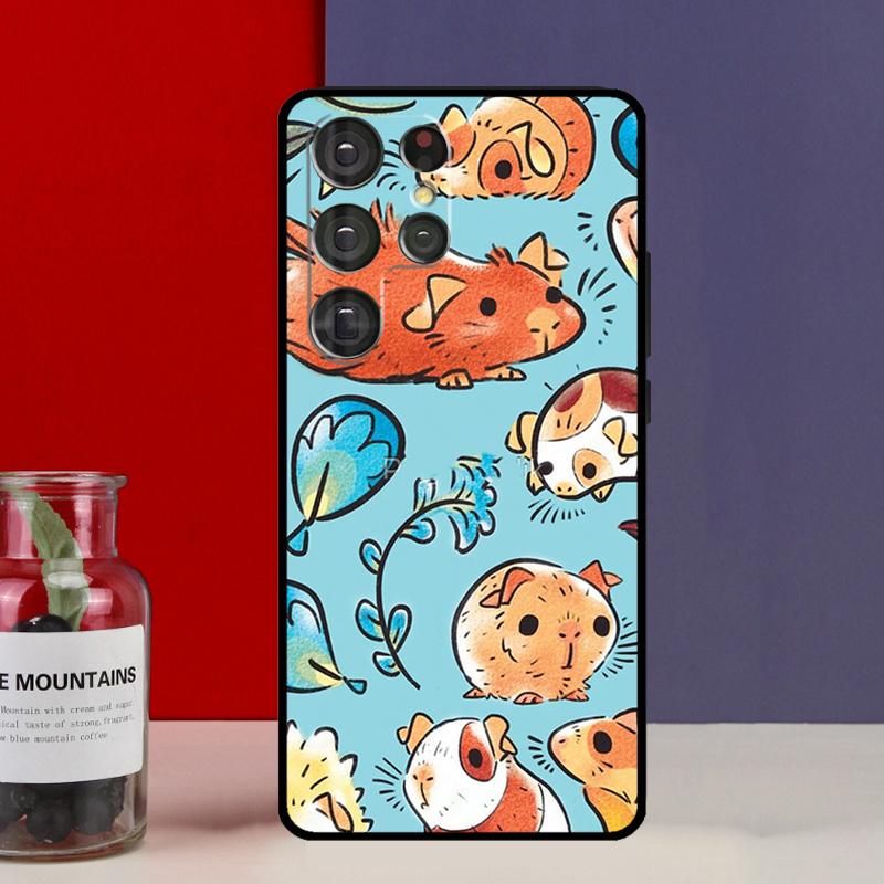 Pattern Guinea Pig Cute Funda Case For Samsung Galaxy S25 Ultra S9 S10 S20 S21 S22 Plus S23 Ultra S24 FE Phone Cover