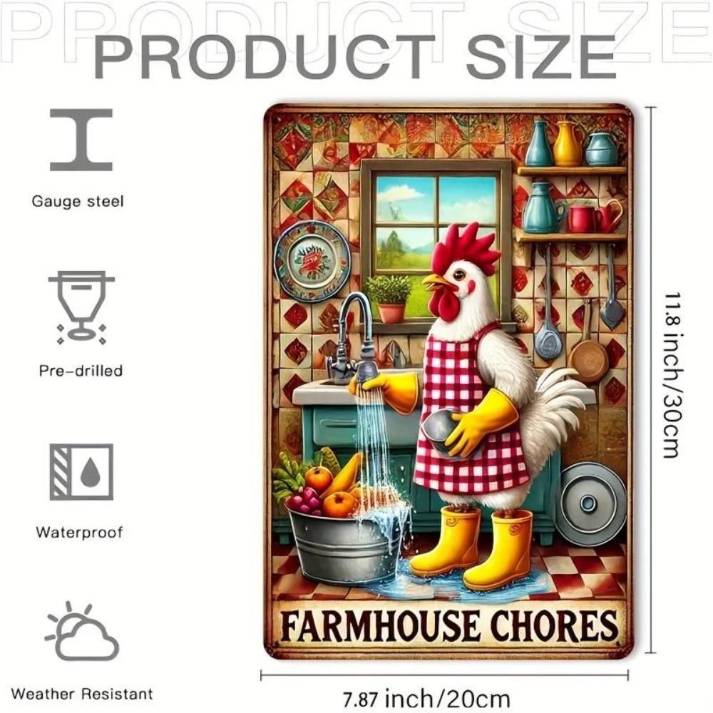 2D Metal Wall Art Decor Farmhouse Sign Durable Gift Ready 20x30cm