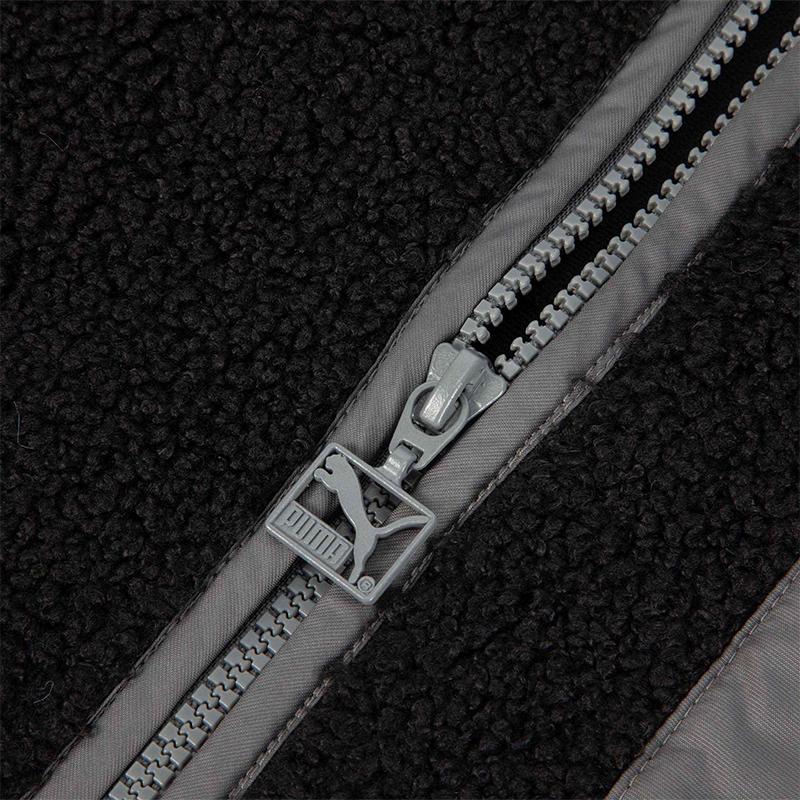 PUMA Patch Pocket Sherpa FW22 Jacket Unisex Black 539570-01