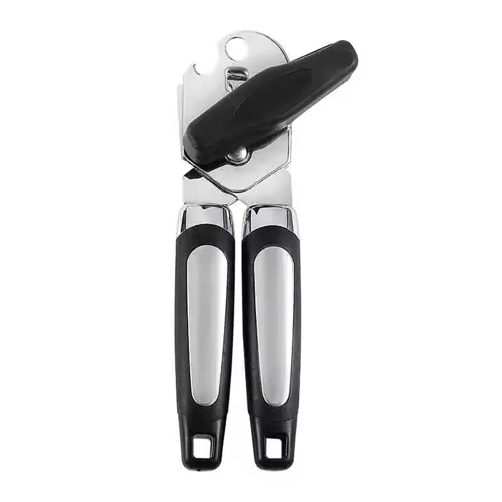 1Pcs Stainless Steel Manual Can Opener Professional Multifunctional Jar Opener with Beer Grip Opener Side Cut Tin Bottle Opener