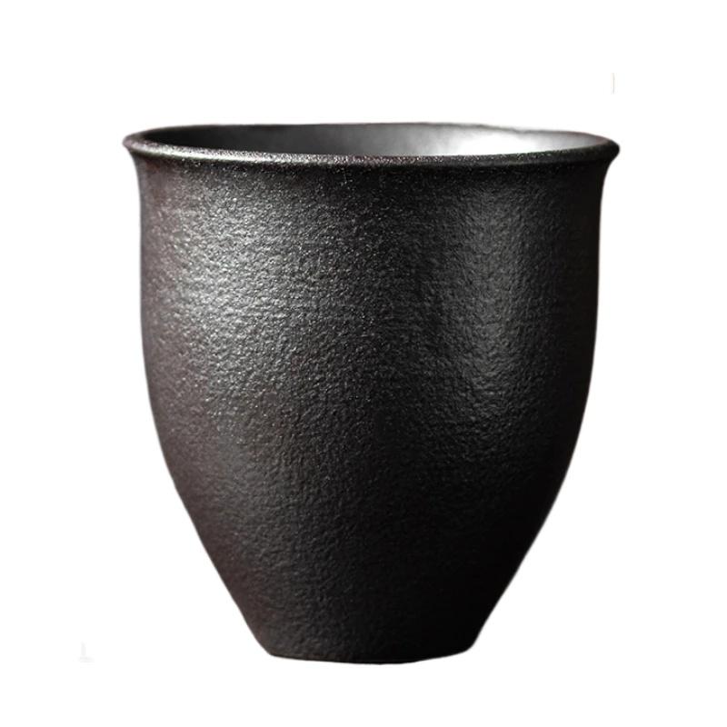 Splashed Gold Rust Glaze Ceramic Tea Cup Personal Use Cup for Gongfu Tea Brewing, Unique TextureChineseTeaSetCup withGold Accent