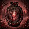 Men's Casual Hoodie Long Sleeve Sweatshirt with Halloween Graphic Print for Fall