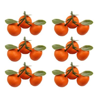 Miniature Tangerine Orange Decoration Realistic Tangerine Oranges Replicas Adornment For Festival And Everyday Decors