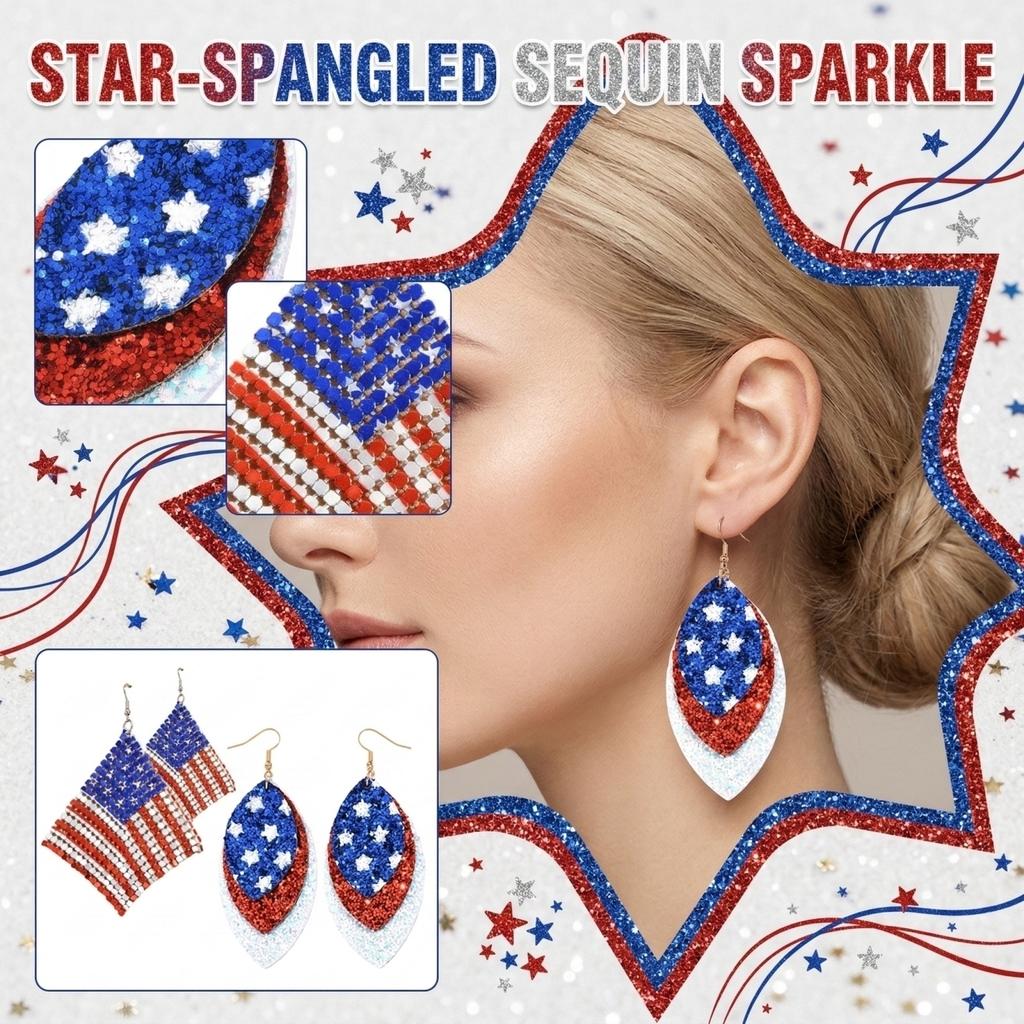 Fashion And Creative Independence Day Earrings