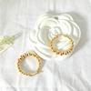 Stylish European & American 18K Gold Stainless Steel Round Bead Ear Cuff Earrings