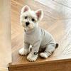  Dog Clothes Winter Fleece Striped Four-Legged Suit Pajamas for Teddy Bichon Small Dogs Base Layer