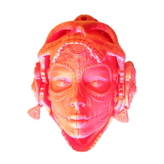 3D Printed Skull Head Statue Gothic Mechanical Skull Model Desktop Ornament for Halloween Home Decoration