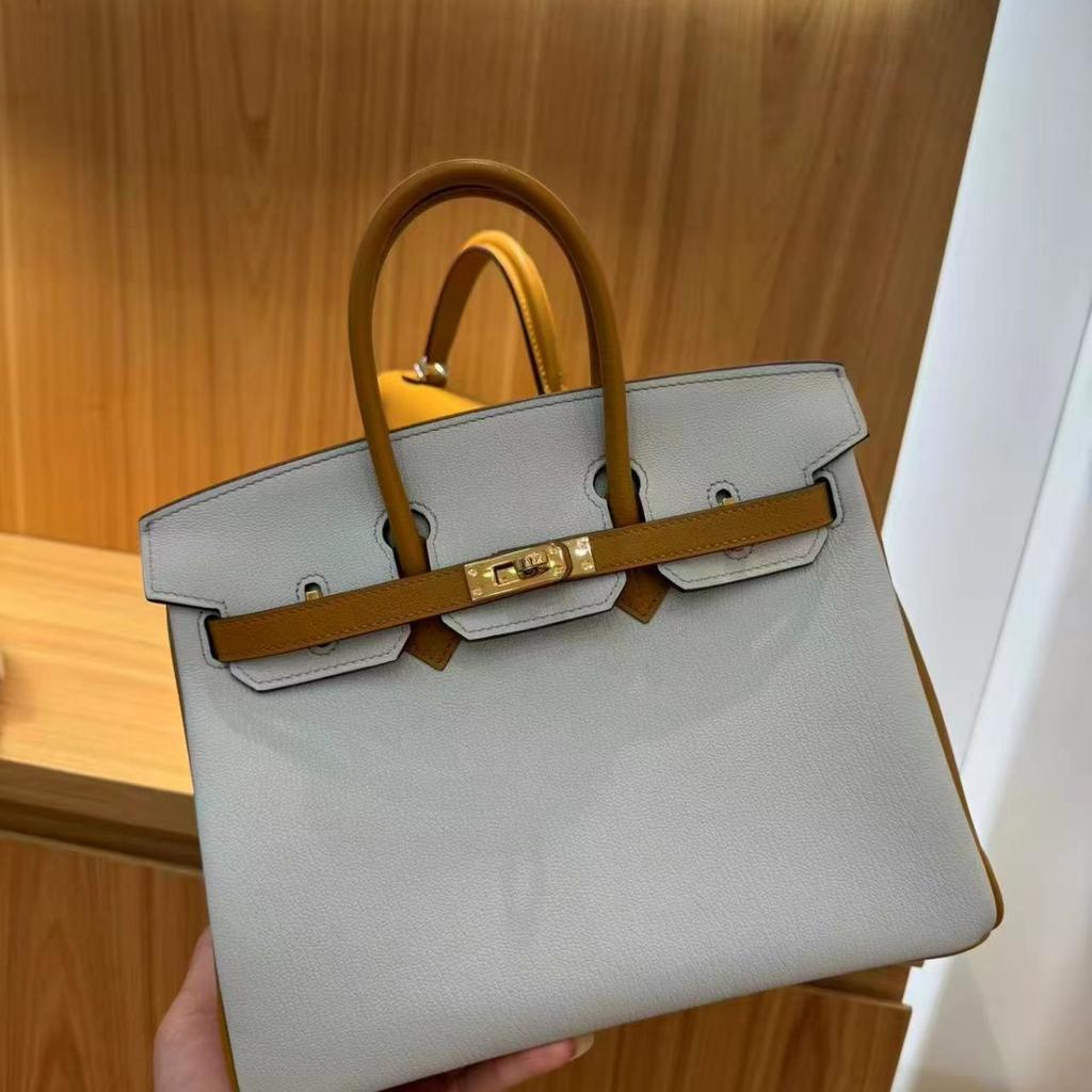 Factory Direct Sales French Sheep Pattern Bag Portable First Layer Leather Women's Bag 25cm Large Capacity Contrasting Color Cross-border Special