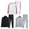 2Pcs/Set Men Sportswear Set Patchwork Color Stand Collar Long Sleeve Zipper Placket Jacket Elastic Waistband Drawstring Sweatpan