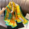 Women The Four Seasons Bandanna Popular Style 180X90CM Scarves Beach Sunscreen Luxury Silk Scarf  New Design Square Shawls
