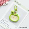 Smiling Apple Face Keychain: Cute Pendant for Bags, Student Gift