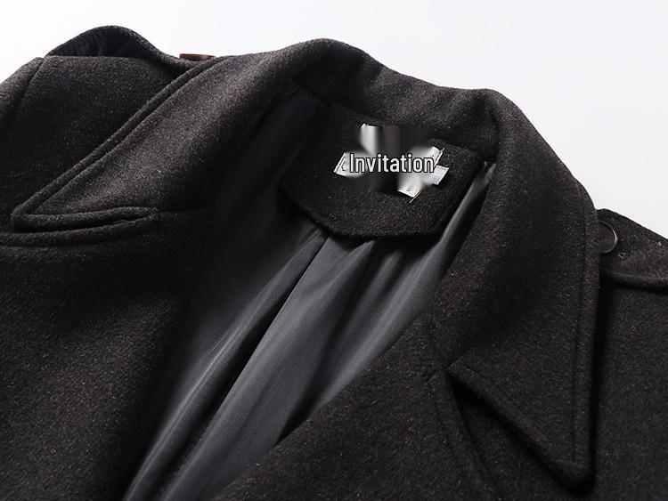 Herrarnas High-End Scoundrel Cool Wool Trenchcoat: Höst/Vinter Superlång Stil