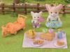 Sylvanian Families Doll and Furniture Set Picnic Fennec ST Mark Ages 3 and Toy Sylvanian Epoch "Friendly - Fox" DF-24 Certified, Up, Dollhouse,