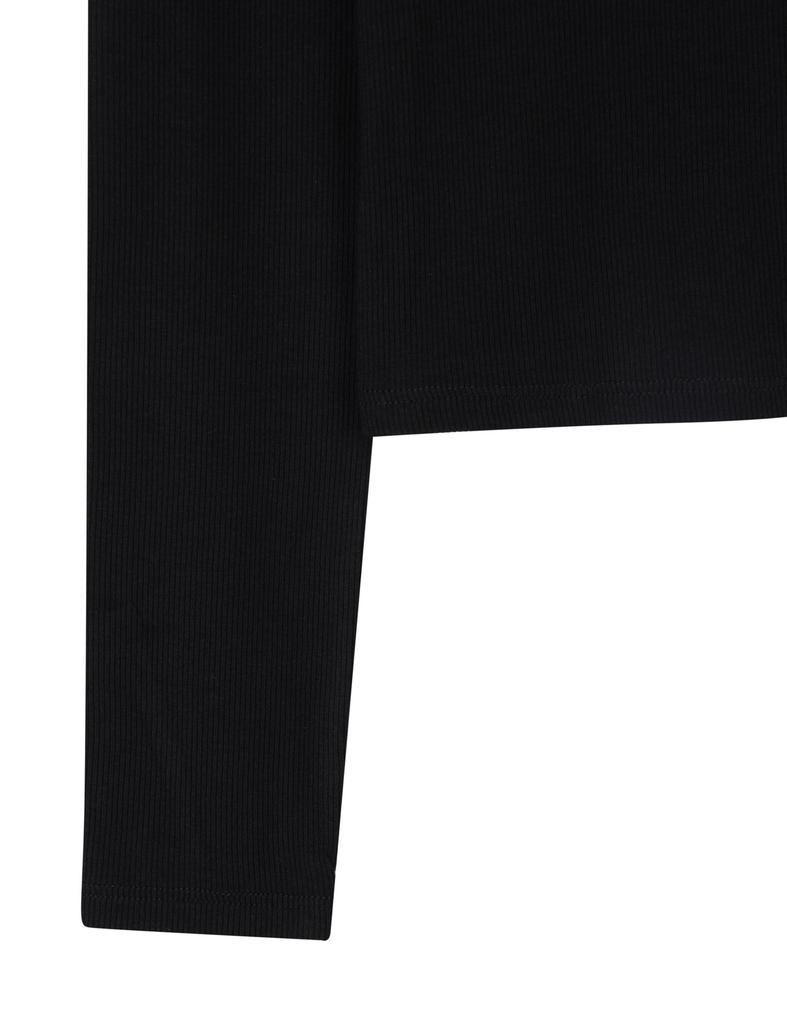 BUCKAROO Women'S Slim Fit U-Neck Long Sleeve T-Shirt Black