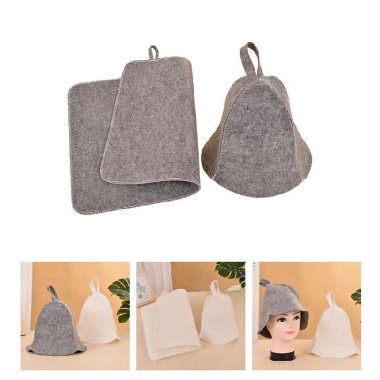 Wool Felt Sauna Hat Reusable Shower Cap for Home Bathroom Bathing Accessories