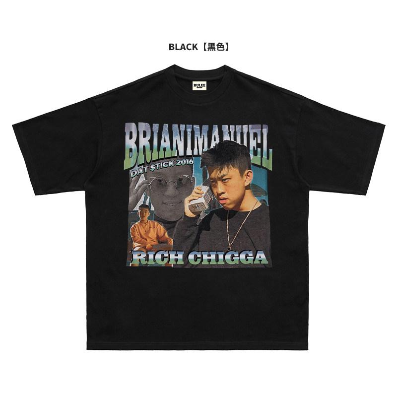 2026 Summer New Design Rich Brian High-Quality Hip-Hop Street Comfortable Men s Round-neck Printed T-Shirt S