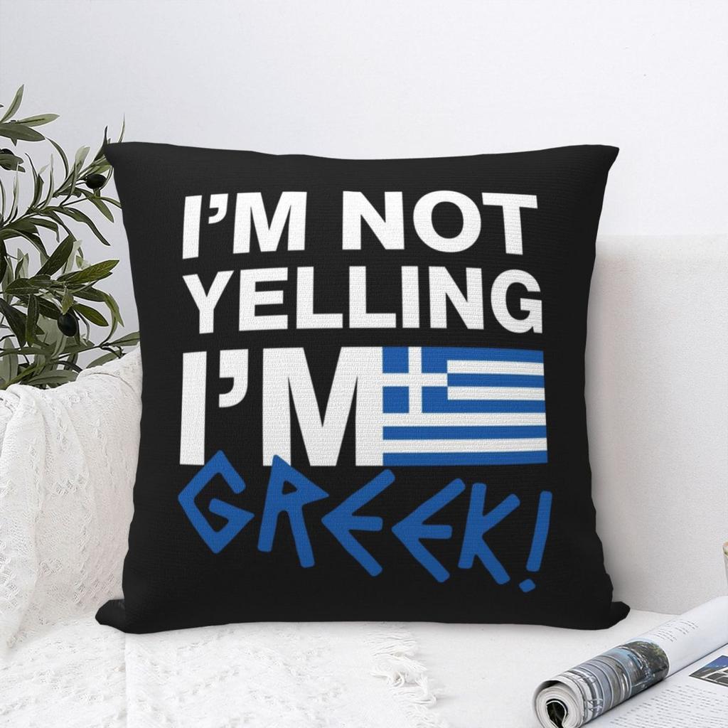 Greece Greek Flag Square Pillowcase Cushion Cover Pillow Case Throw Pillow Cover for Home Sofa Living Room