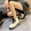 Fashion Women's Boots British Thick Soled High Rise Short Boots Women's New Soft Leather Anti-skid Short Boots In Autumn and Winter 2024