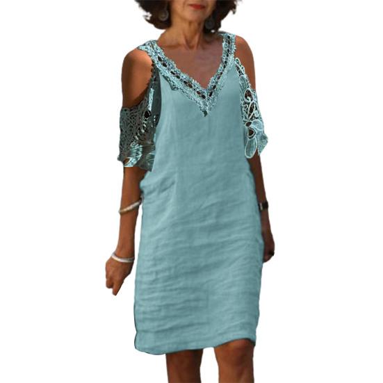 

Сексуальное летнее платье с вырезом длиной до колена