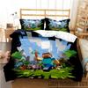 Mine Sandbox Games craft Duvet Cover Cartoon Bedding sets Soft Quilt Cover Pillowcases for Teens Kids Single/Double/Queen/King