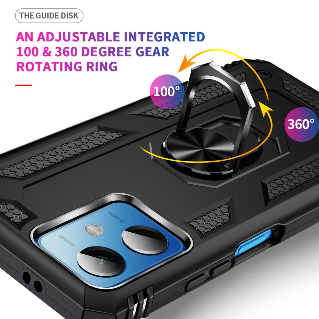 For Xiaomi Redmi Note 12 5G (Global)/(India)/(China)/Poco X5 5G Ring Kickstand Phone Case TPU+PC Cell Phone Cover