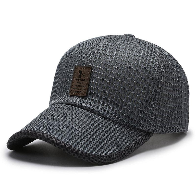 Summer new large mesh baseball cap flip hemming sun hat breathable sun hat trendy men's cap