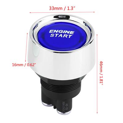 12V-24V 50A Car Vehicle Engine Start Push Button   Ignition Sr Blue LED