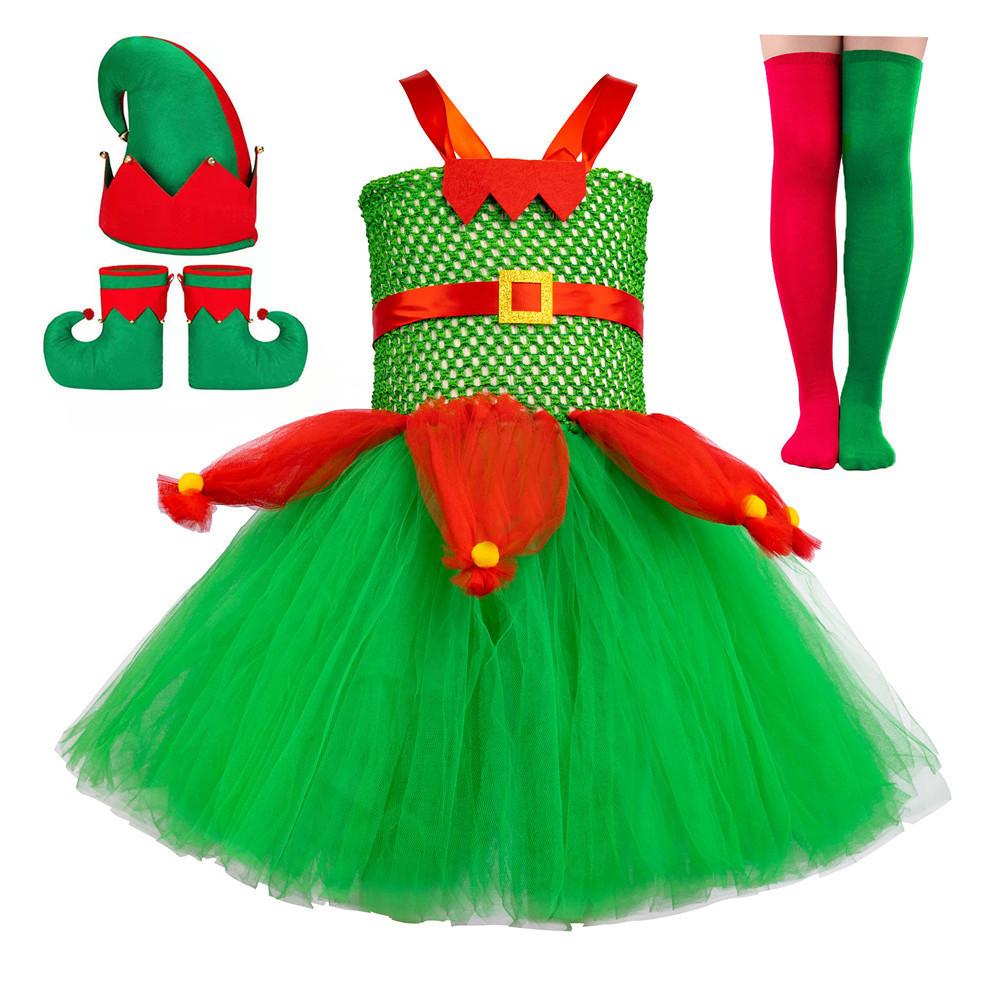 

Girl Christmas Party Kids Stage Performance Costume Tulle Skirt Makeup Props StyleB,XL