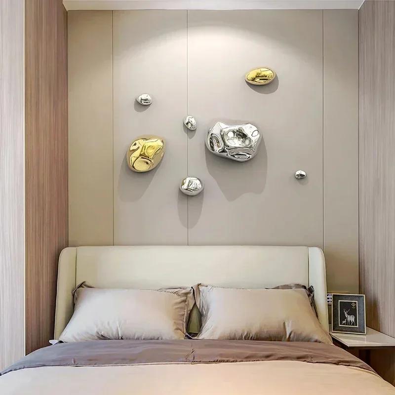 Living Room Wall Background Display Stereoscopic Stone Wall Hanging Ornaments Plating Simulation Stone Pendant Hotel Wall Decor