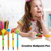 Gesture Topper Press Ballpoint Pen Rock Paper Scissors Top Quick-Drying