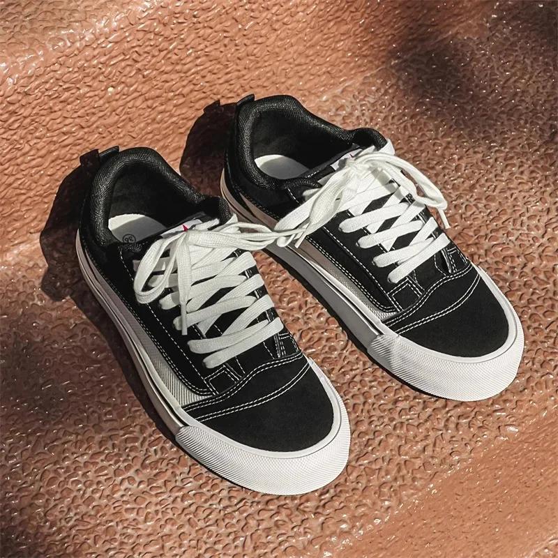 

Модная парусиновая обувь унисекс Весна 2025 Новый стиль Студенческая корейская версия Спорт Досуг Уличный стиль Модель для пары Плоская подошва Резиновая подошва 35 чёрный