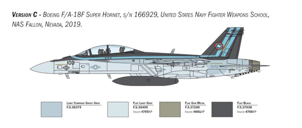 Italeri Tamiya 1/48 Airplane Series No. 2823 American F/A-18F Super Hornet US Navy Special Paint Plastic Model 38104