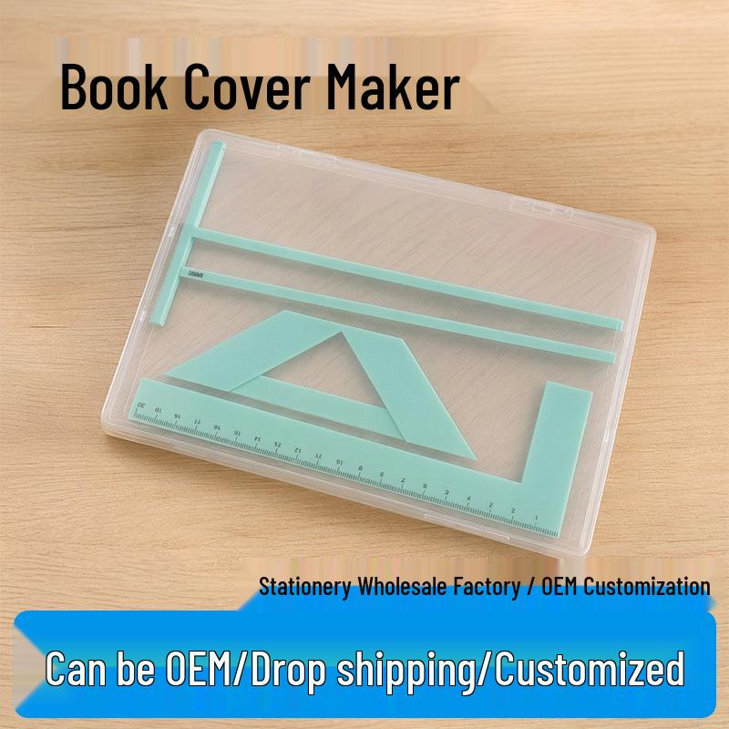 Four-Piece Ruler Set for Book Covers, Diaries, Photo Albums - Multi-Functional Positioning and Measuring Tool.