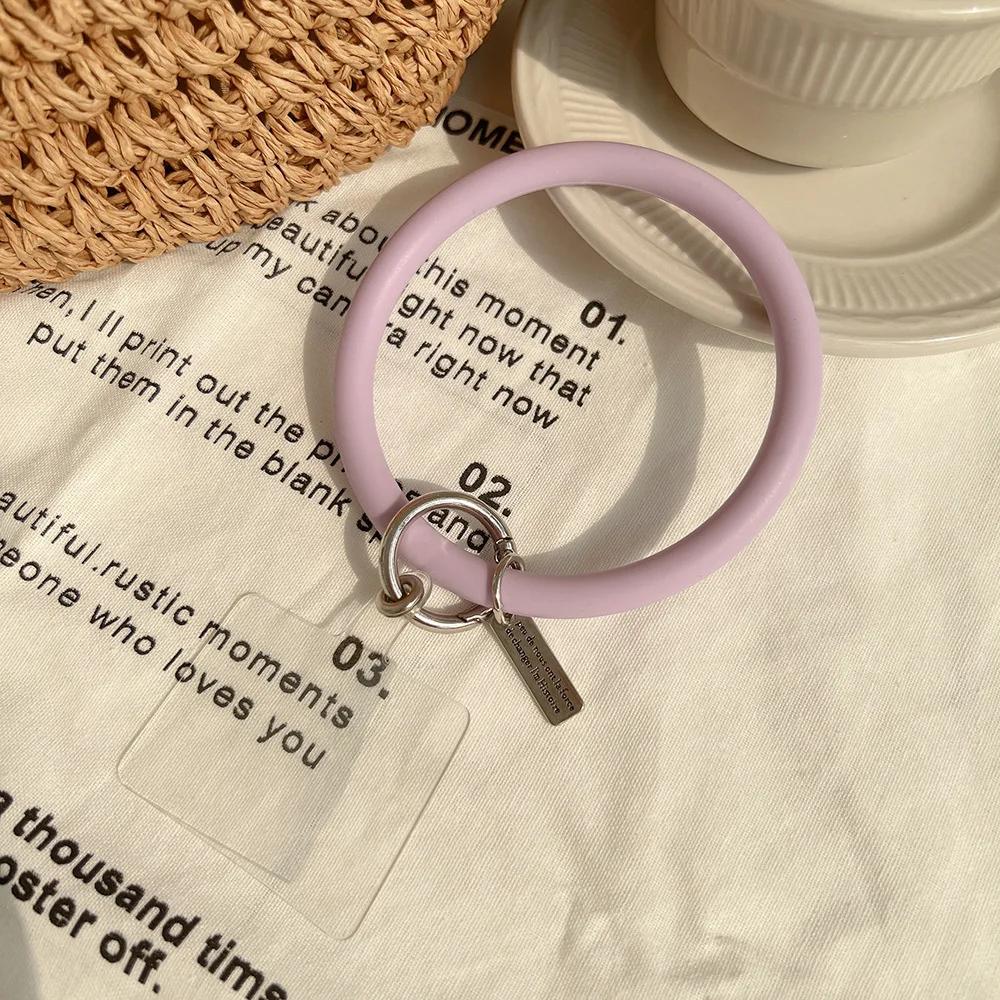 

Silicone ring Lanyard for IPhone Anti-Lost Bracelet for Samsung Mobile Phone Case Wrist Strap Car Keychain Cute Phone Charm