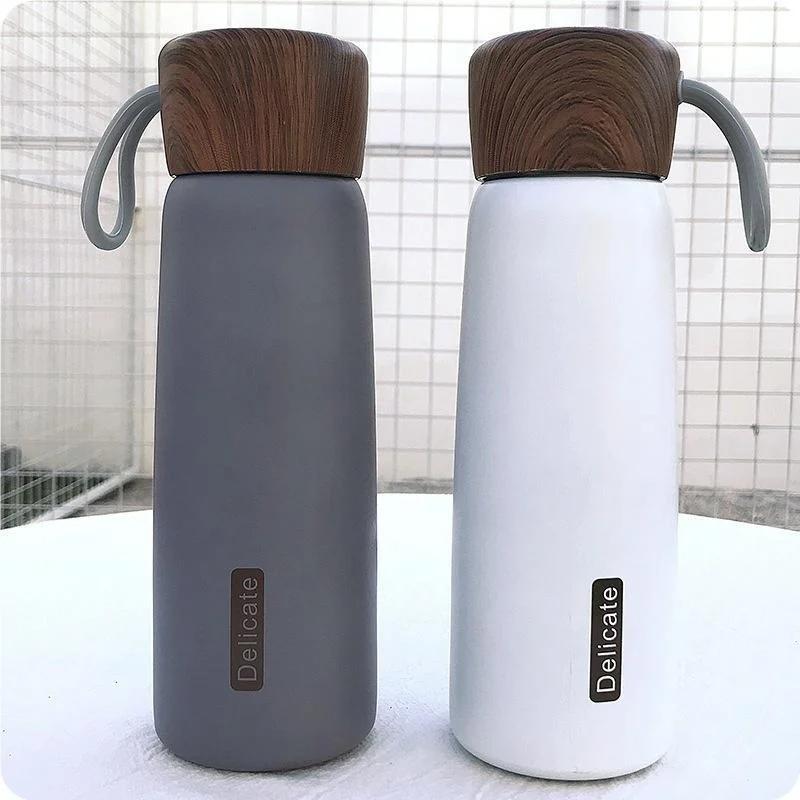 500ml Practical Stainless Steel Water Bottle Suitable Sport Fitness Vacuum Water Cups Portable Go School Student Drinking Bottle