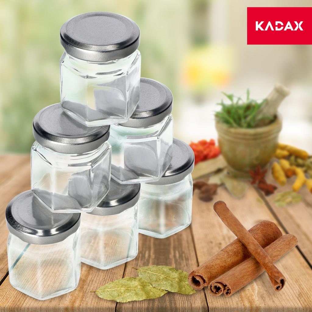 KADAX Spice Jar Yenne Yenne with Lid 6 Pcs. 30 Ml