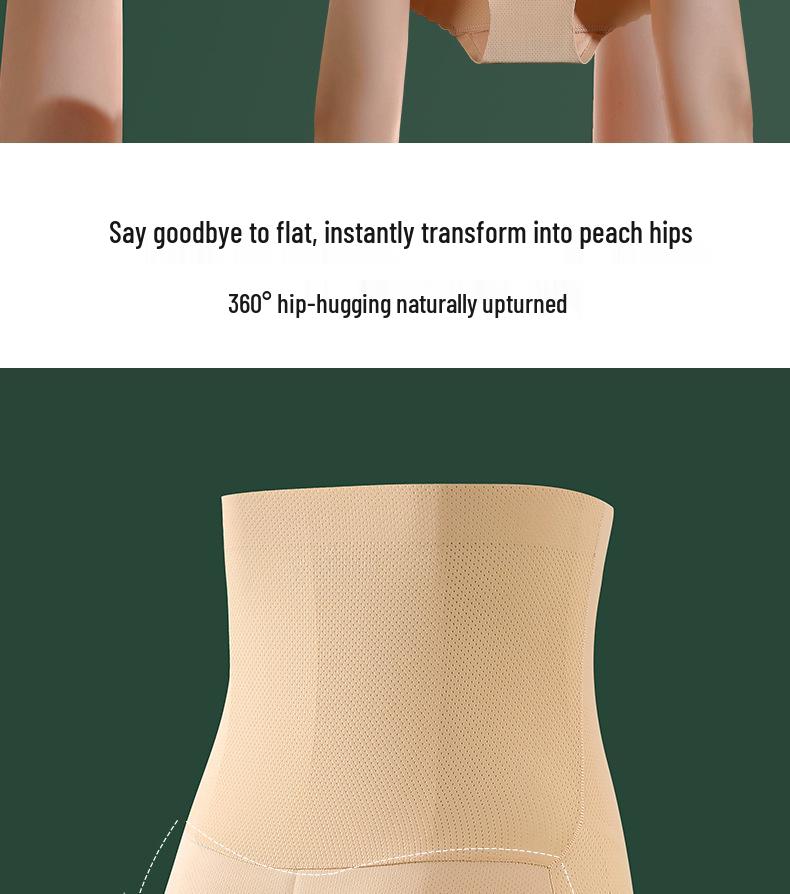 High-Waisted Tummy Control Lifting Panties for Women with Breathable Pad