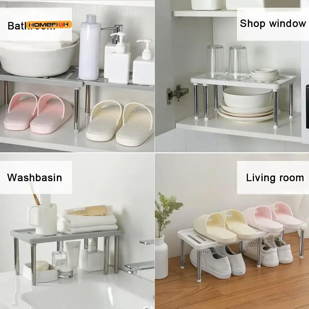 Extendable Shelving Unit (1 Piece) Multi-purpose Storage Rack Household Seasoning Bottle Organiser