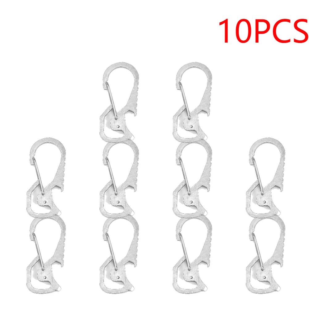 Climbing Carabiner Stainless Steel Waist Hanging Carabiners Multifunctional Practical Mountaineering Buckle Hiking Equipment