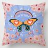 Pillow Bedside Cushion Cushion Butterfly Print Pillow Case Soft Sofa Pillow Office Chair